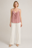 Pleated Ruffle Cascade Cami