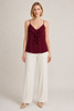Pleated Ruffle Cascade Cami