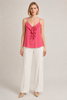 Pleated Ruffle Cascade Cami