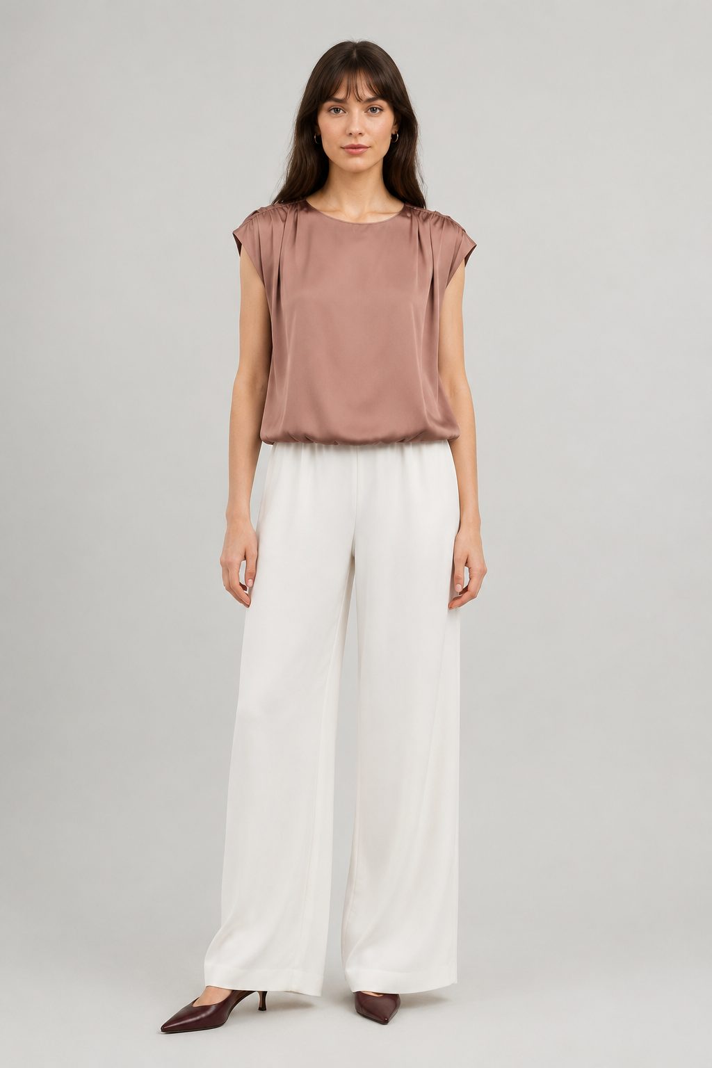 Soft Serenade Mocha Blouse