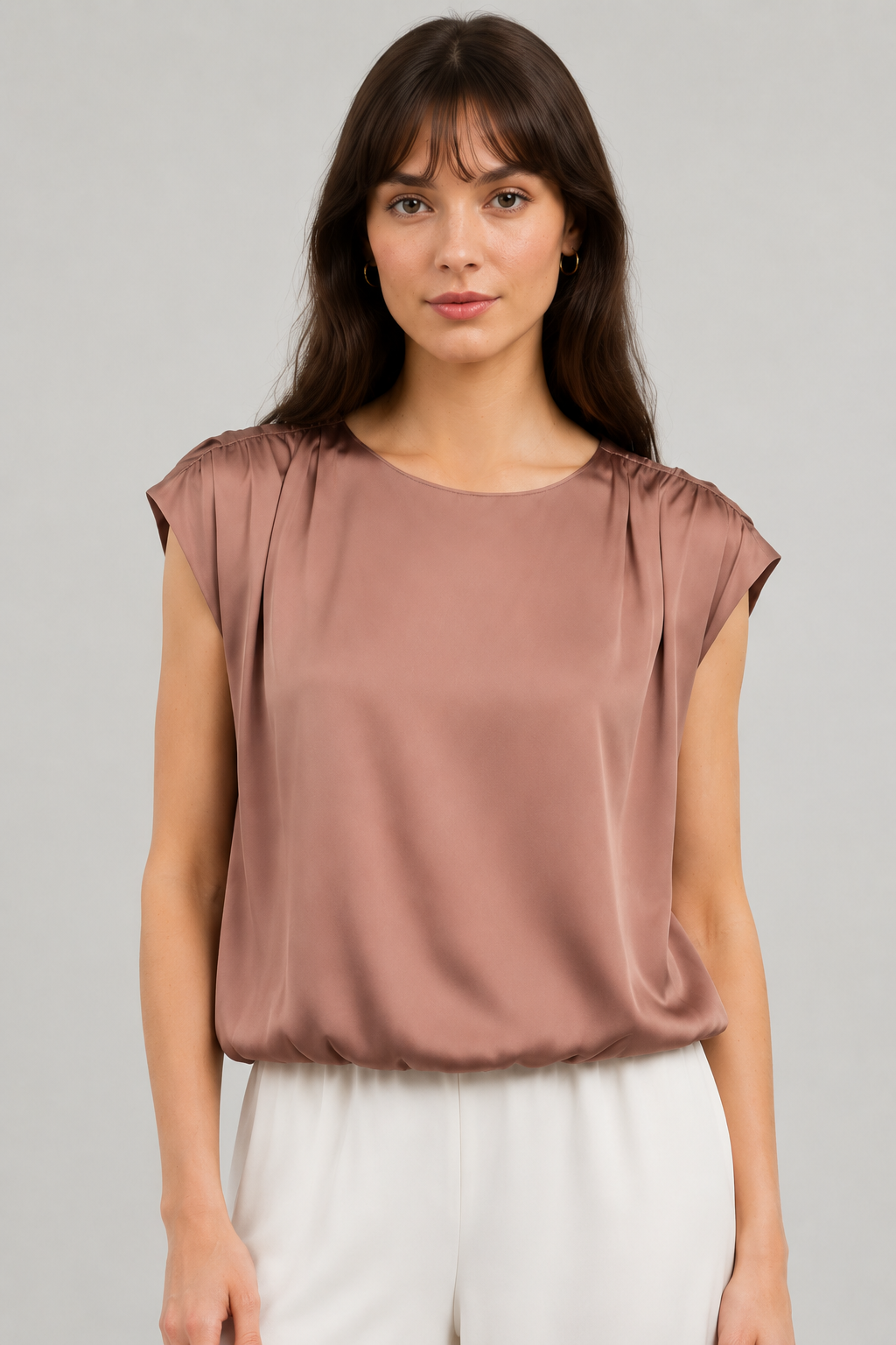 Soft Serenade Mocha Blouse