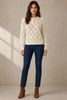 Diamond Whisper Pointelle Knit Pullover Sweater