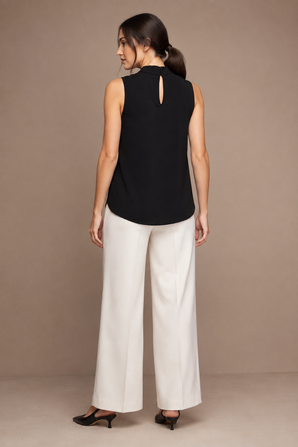 Urban Grace Neck Tie Sleeveless Top