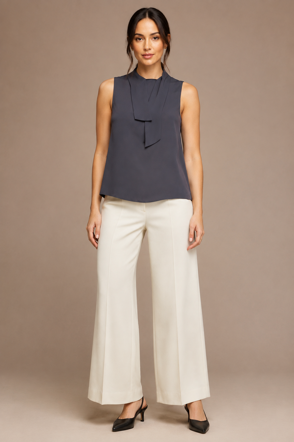 Urban Grace Neck Tie Sleeveless Top