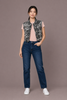 Urban Splash Dot Black Washed Denim Vest