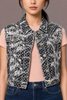 Urban Splash Dot Black Washed Denim Vest