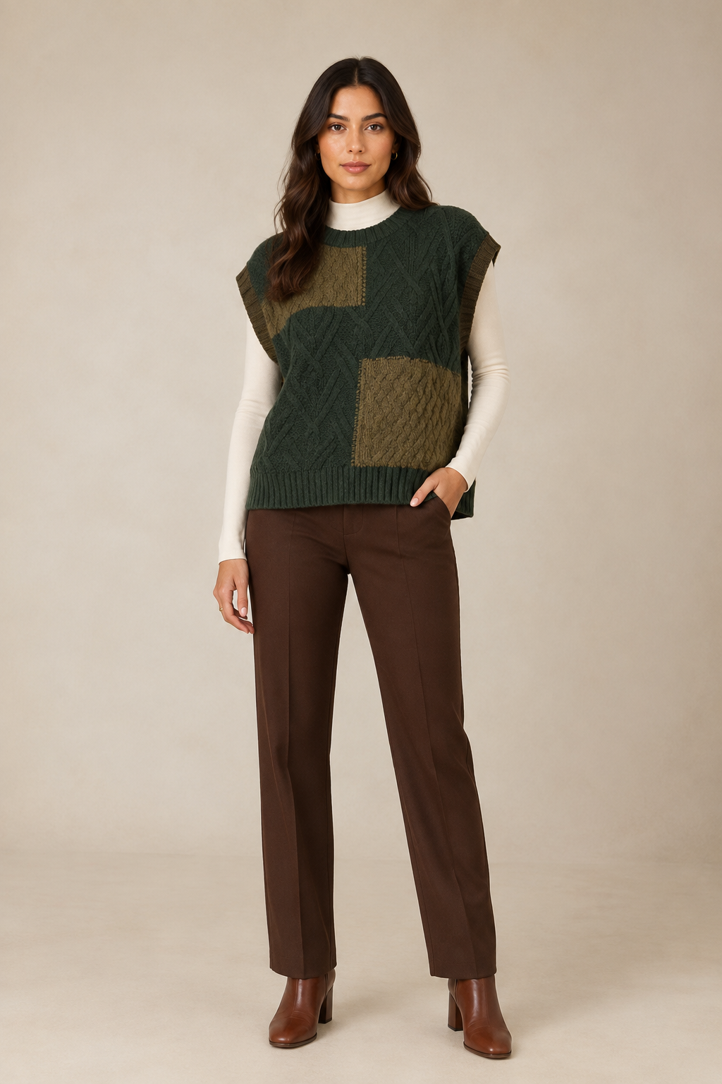The Mixed- Media Sweater Vest