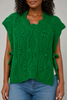 Emerald Vine Cable Sweater Vest