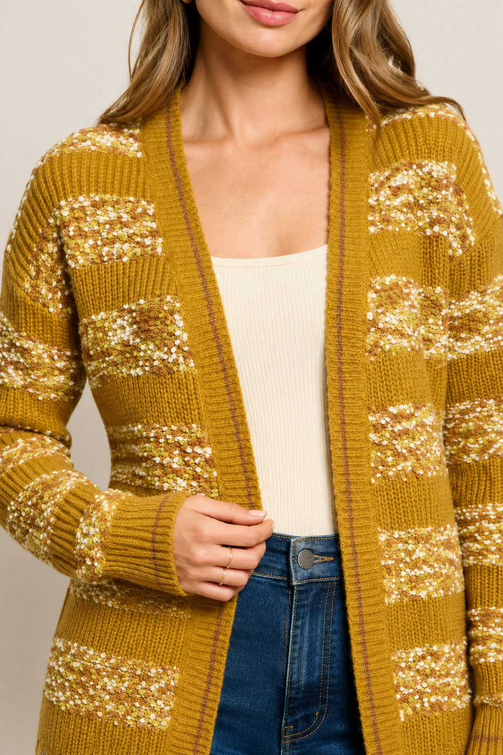 Honey Glow Longline Cardigan