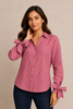 The Bow & Button Stripe Shirt