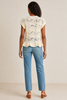 Isla Ruffle Crochet Lace-Up Sweater Vest