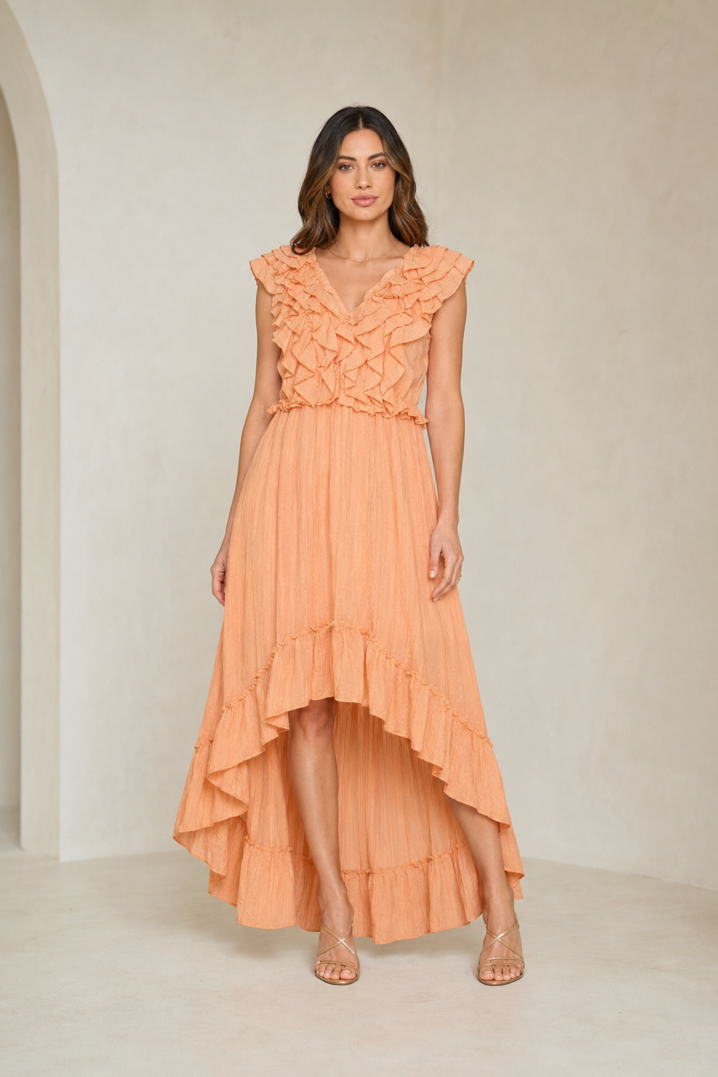 The Ruffle Breeze Midi Dress