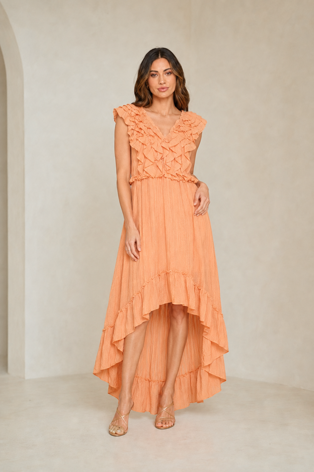 The Ruffle Breeze Midi Dress