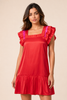Valentina Ruffle Radiance Mini Dress