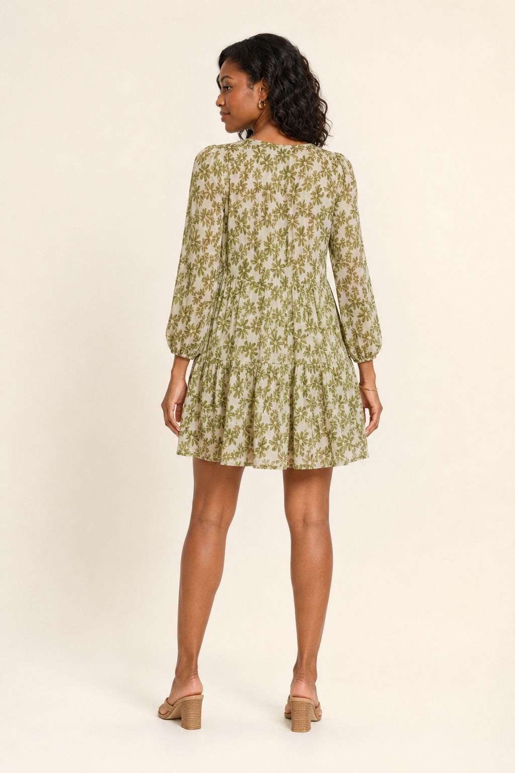 Olive Grove Babydoll Mini Dress