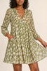 Olive Grove Babydoll Mini Dress