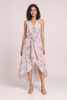 Soft Bloom Wrap Midi Dress