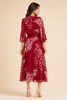 Sangria Shores Wrap Midi Dress