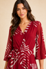 Sangria Shores Wrap Midi Dress