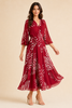 Sangria Shores Wrap Midi Dress