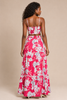 Flamingo Bloom Floral Crop Top Maxi Skirt Set
