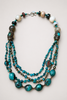Blue Mesa turquoise necklace with Tahitian pearls and sterling silver