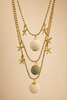 Sachi raffia wood bead necklace close up