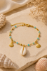 Ocean Muse gold shell charm anklet