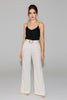 High-waist wide leg pants with belt back view