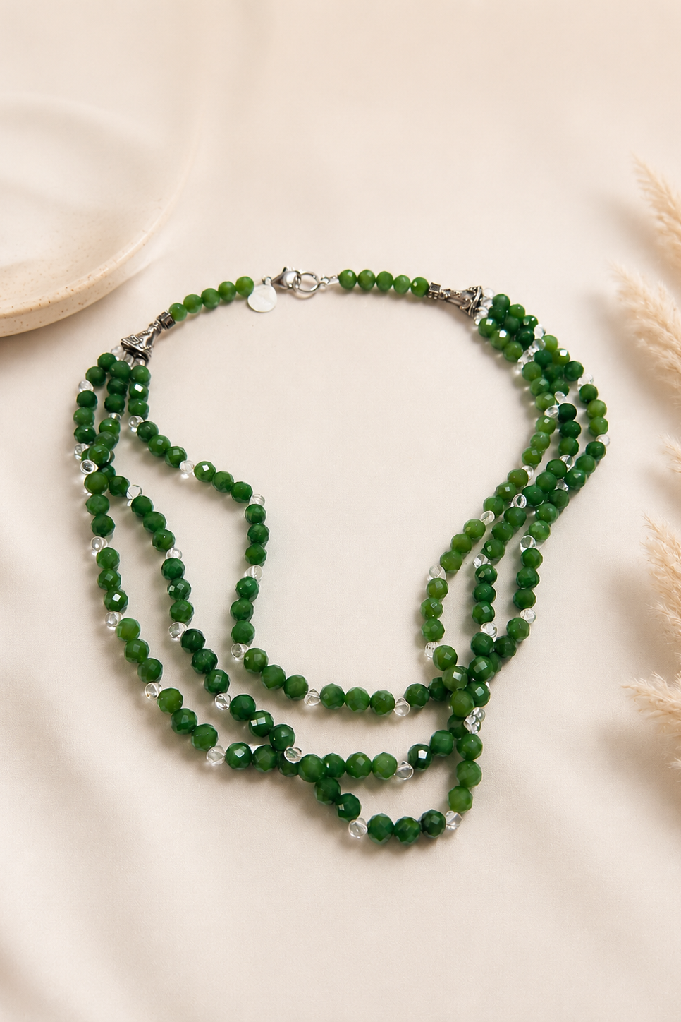 Verde Jade Sterling Silver Necklace