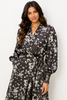 The Midnight Blossom Wrap Dress