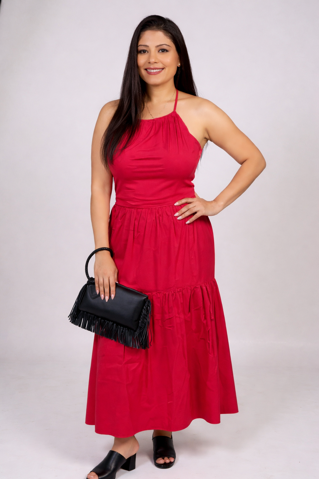 CITY FRINGE CUFF TASSEL WRISTLET CLUTCH PURSE