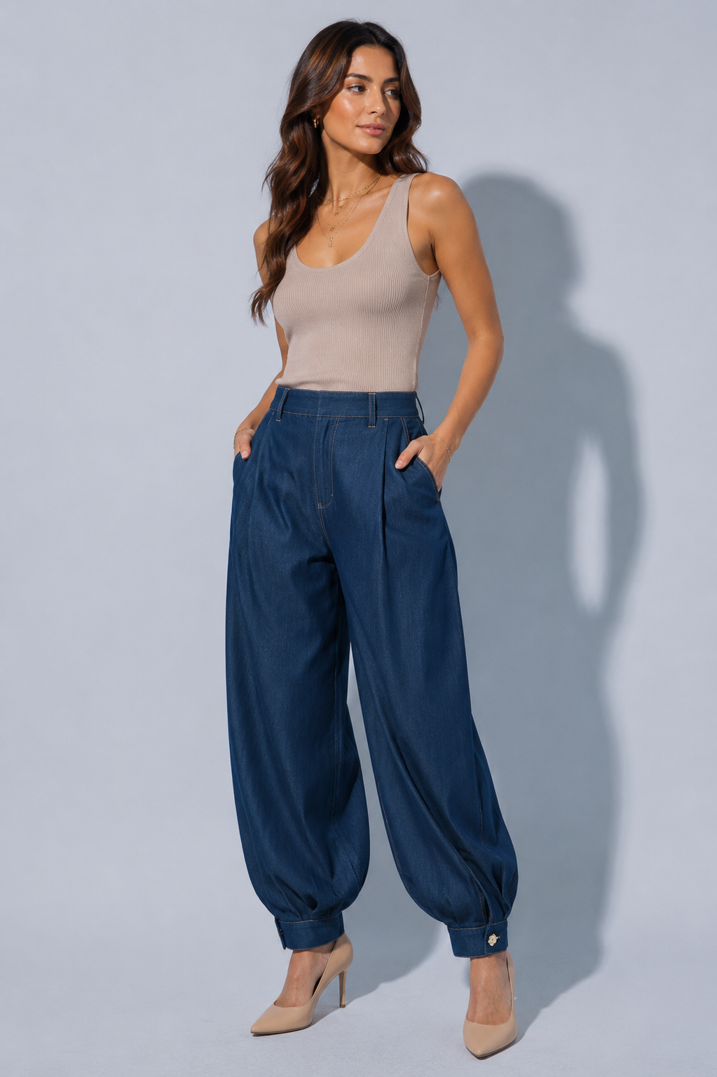 Harbor Breeze Balloon Denim Pants