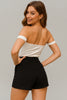 High-waist shorts back view
