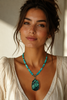 Tibetan turquoise and smoky quartz heishi bead necklace