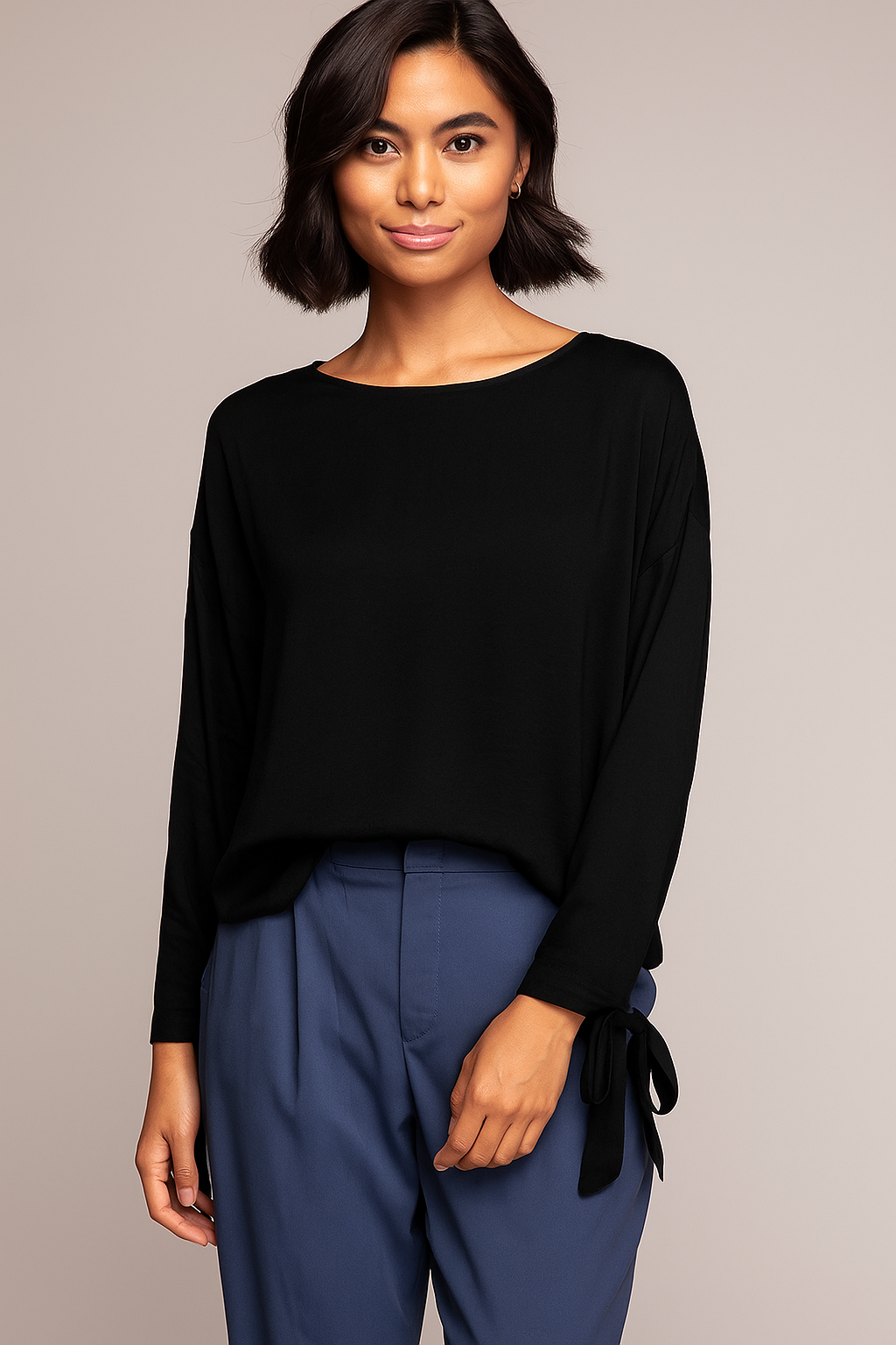 The Editor Tie Cuff Blouse