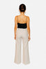 Belted luxe wide leg pants close up