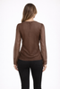 Long sleeve bias blouse with puff sleeves