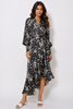 The Midnight Blossom Wrap Dress