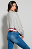 Sequin crop pullover in patriotic design