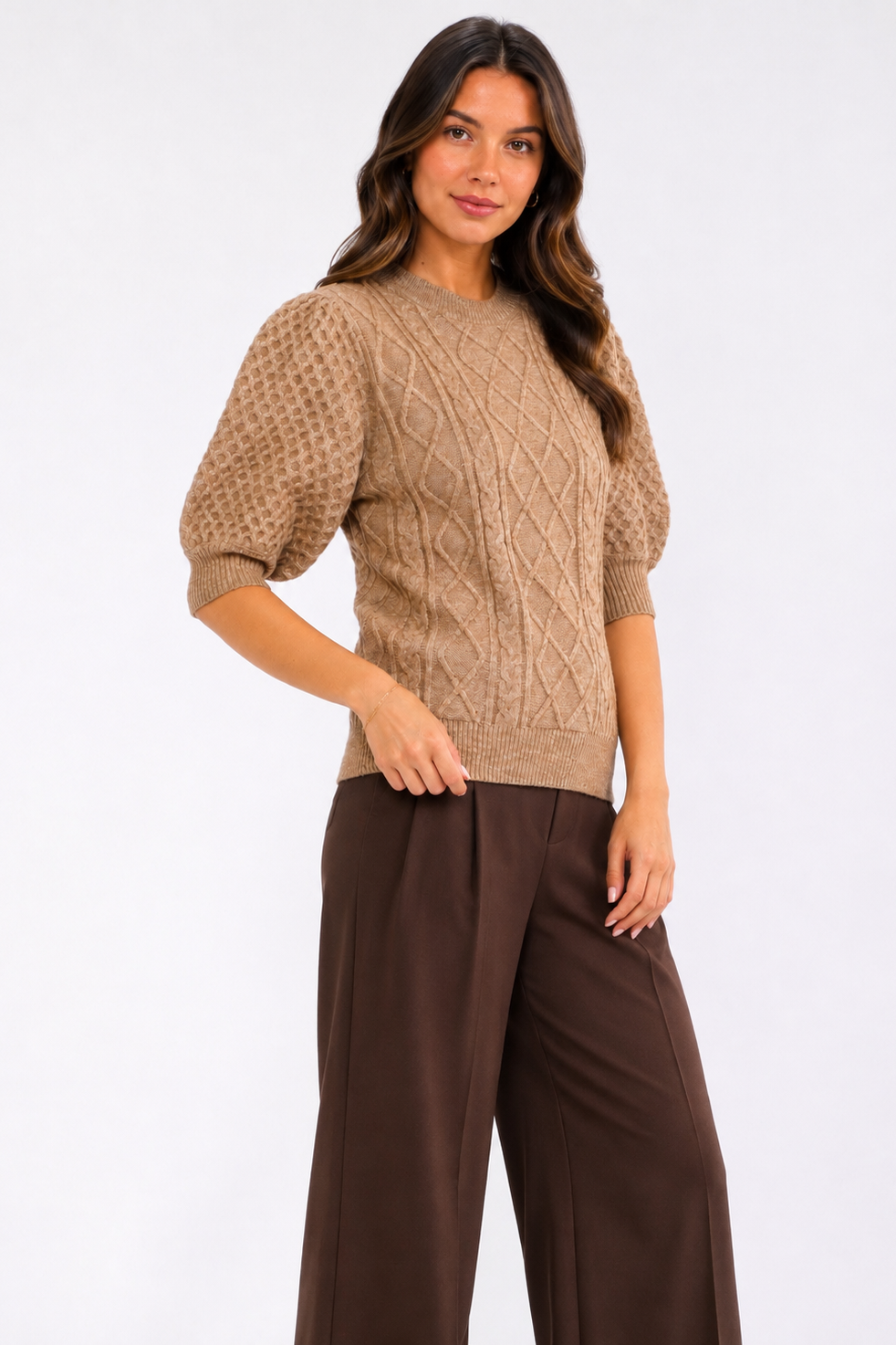 The Chestnut Charm Cable Sweater