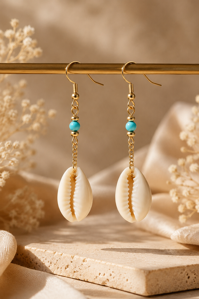 Sachi shell and beaded earrings