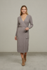 Knit wrap dress with flattering silhouette