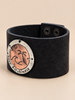 "Keep It Simple" Palm Tree Leather Cuff Bracelet