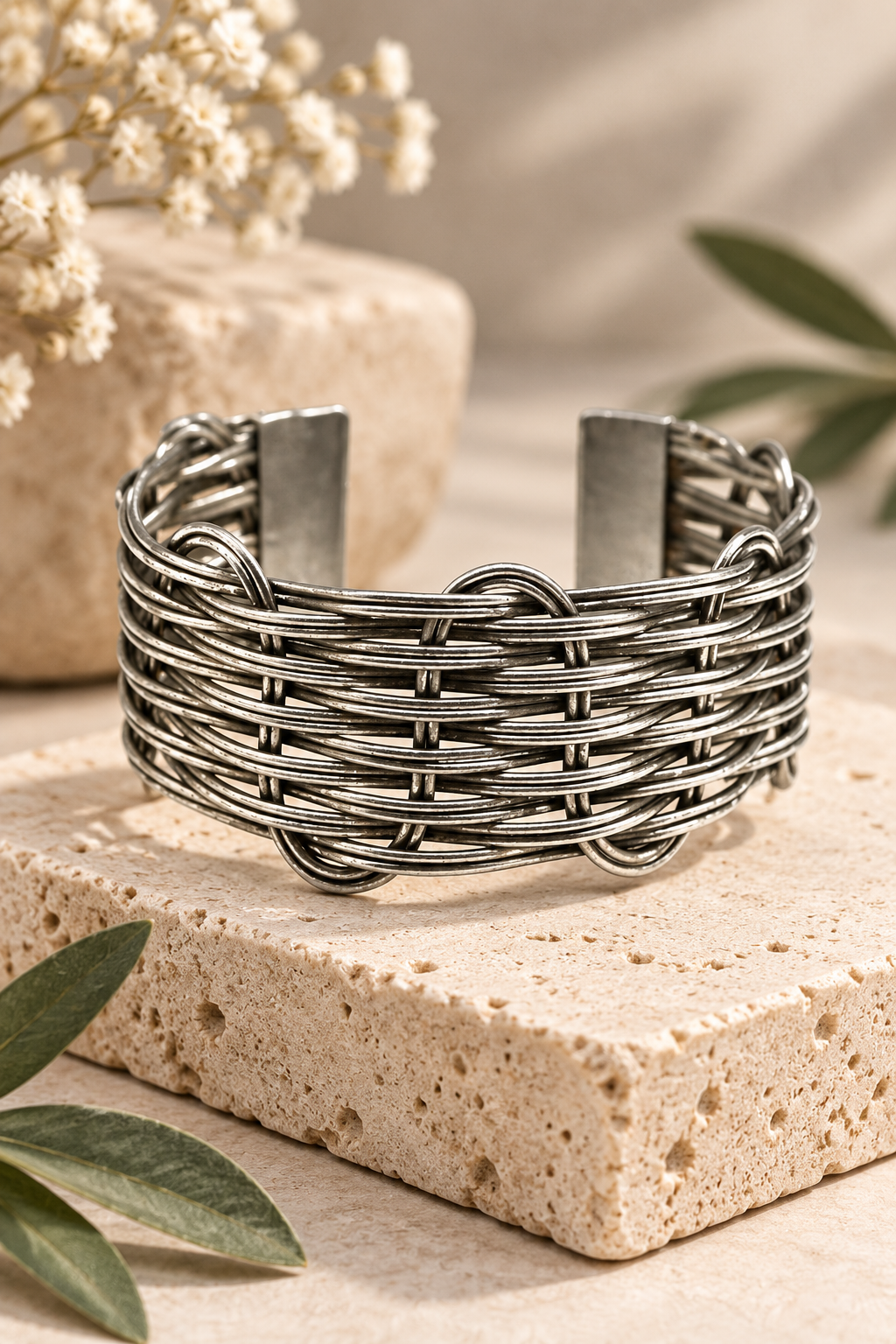 Modern Muse Basket-Weave Cuff Bracelet