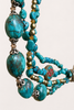 Turquoise cascade necklace multi-strand