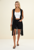 Crochet fringe hem boho vest