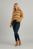 Honey Haze fuzzy stripe pullover sweater