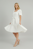 Square neck puff sleeve midi dress by Mandalay and Company