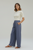 High-waisted wide leg pants with pin tucks